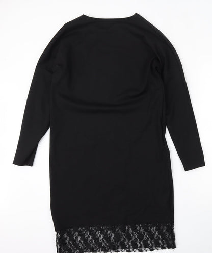 New Look Womens Black  Viscose Pencil Dress  Size 12  Round Neck