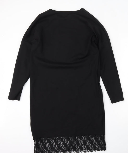 New Look Womens Black  Viscose Pencil Dress  Size 12  Round Neck