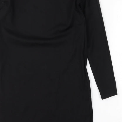 New Look Womens Black  Viscose Pencil Dress  Size 12  Round Neck