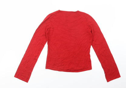 Womens UK Size S Oasis Red Pullover Jumper