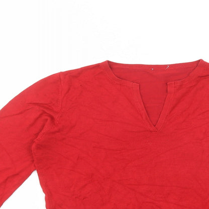 Womens UK Size S Oasis Red Pullover Jumper