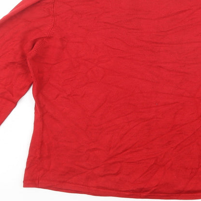 Womens UK Size S Oasis Red Pullover Jumper