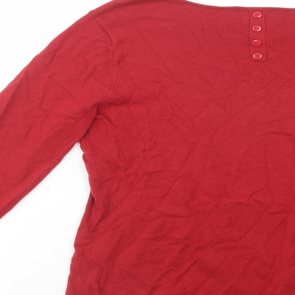 Womens UK Size 10 NEXT Red Pullover Jumper