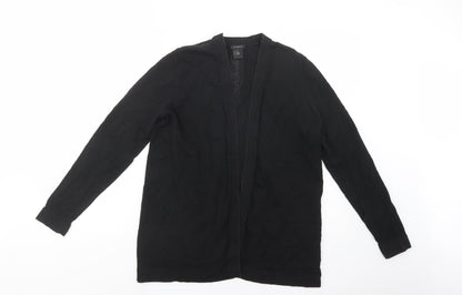 Ann Taylor Womens Black V-Neck  Cotton Cardigan Jumper Size M