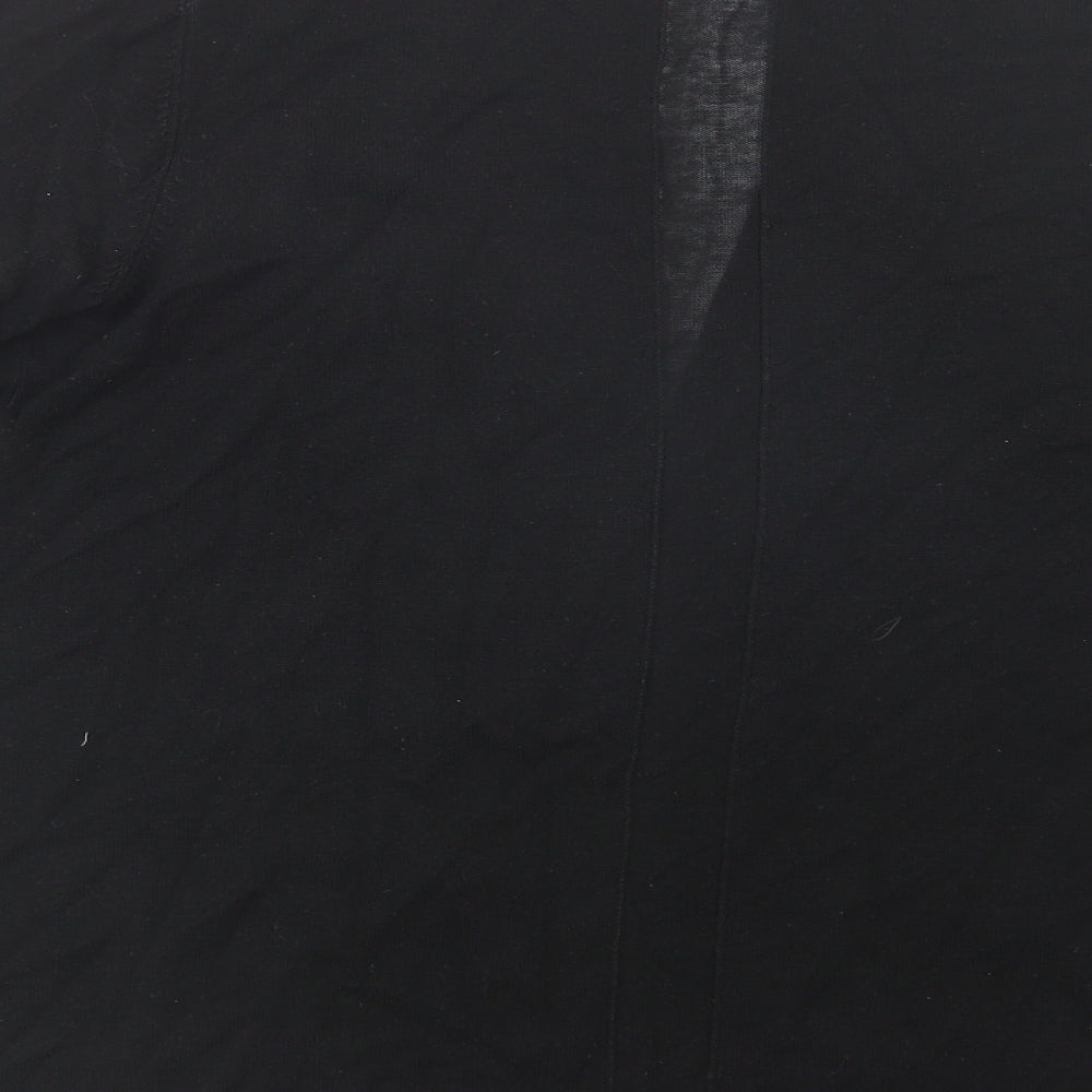 Ann Taylor Womens Black V-Neck  Cotton Cardigan Jumper Size M