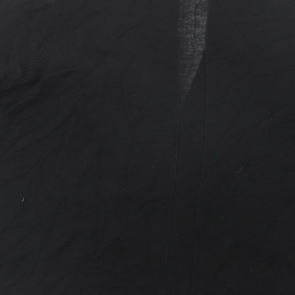 Ann Taylor Womens Black V-Neck  Cotton Cardigan Jumper Size M