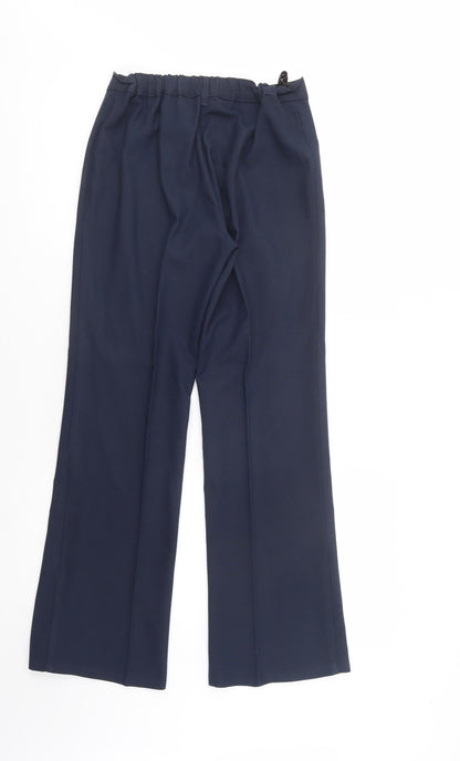 Marks and Spencer Girls Blue  Polyester Dress Pants Trousers Size 14 Years  Regular Button - School Wear