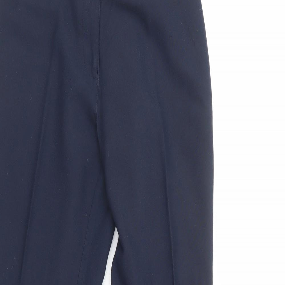 Marks and Spencer Girls Blue  Polyester Dress Pants Trousers Size 14 Years  Regular Button - School Wear