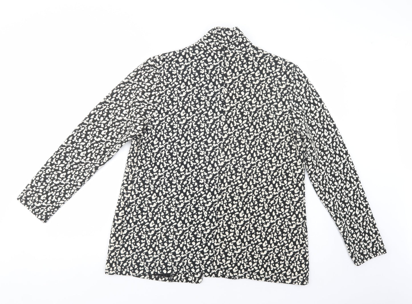 Matalan Womens Black Animal Print  Jacket Blazer Size 16
