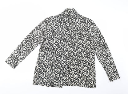 Matalan Womens Black Animal Print  Jacket Blazer Size 16