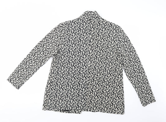Matalan Womens Black Animal Print  Jacket Blazer Size 16