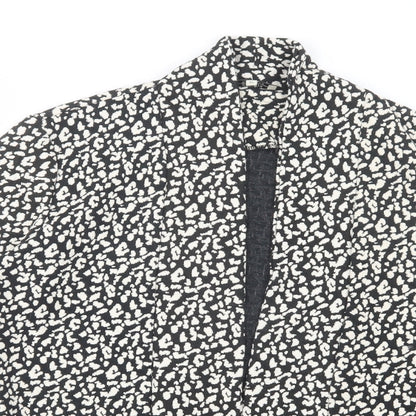 Matalan Womens Black Animal Print  Jacket Blazer Size 16