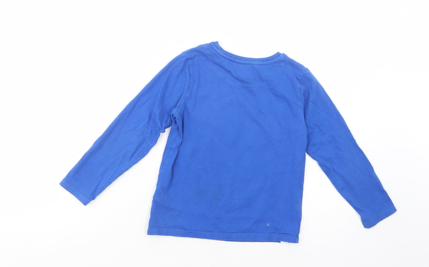 Marks and Spencer Boys Blue  Cotton Pullover T-Shirt Size 5-6 Years Crew Neck Pullover - Lego
