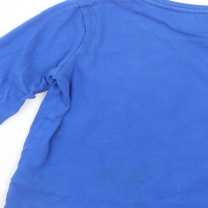 Marks and Spencer Boys Blue  Cotton Pullover T-Shirt Size 5-6 Years Crew Neck Pullover - Lego