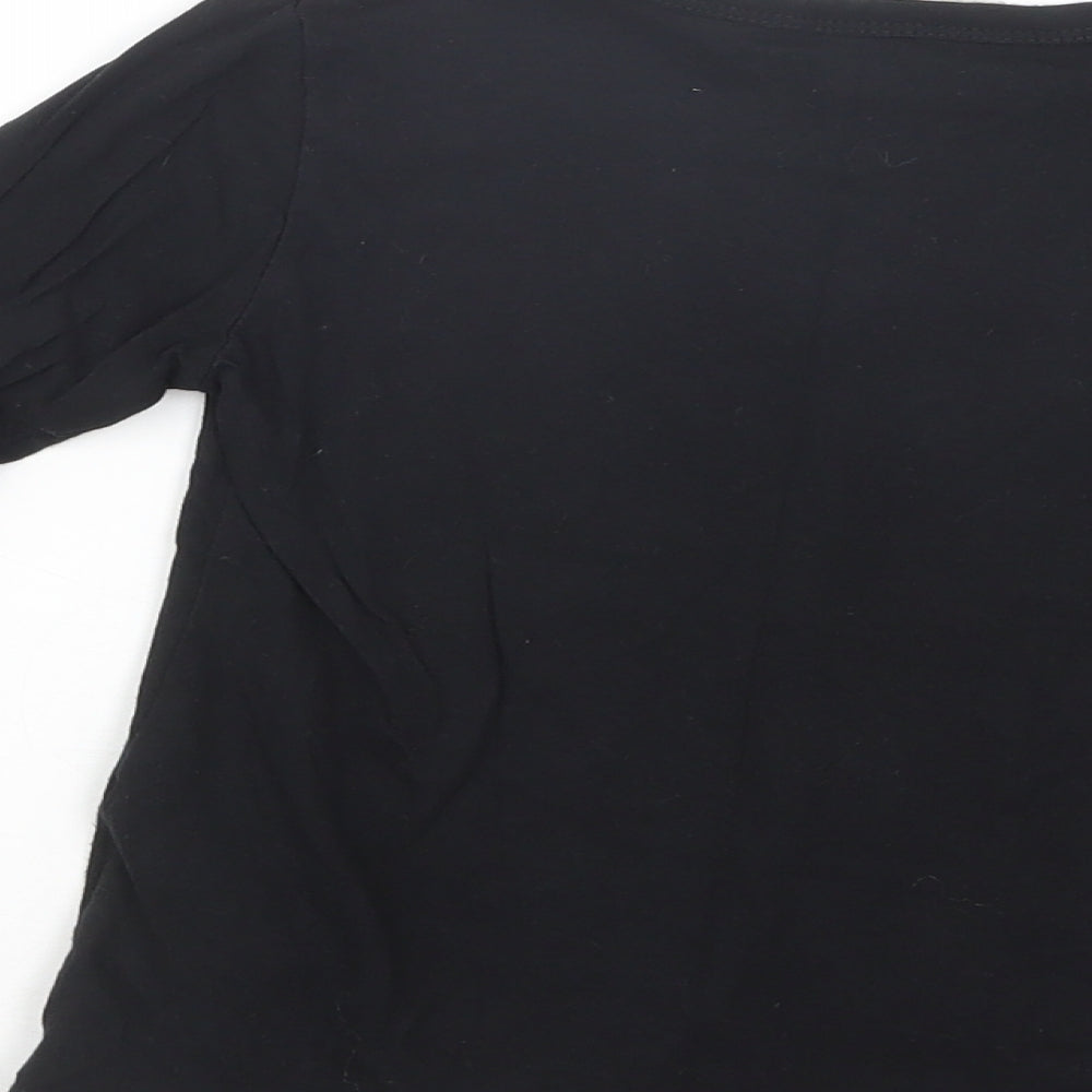H&M Boys Black  Cotton Pullover T-Shirt Size 4-5 Years Crew Neck Pullover - Lego