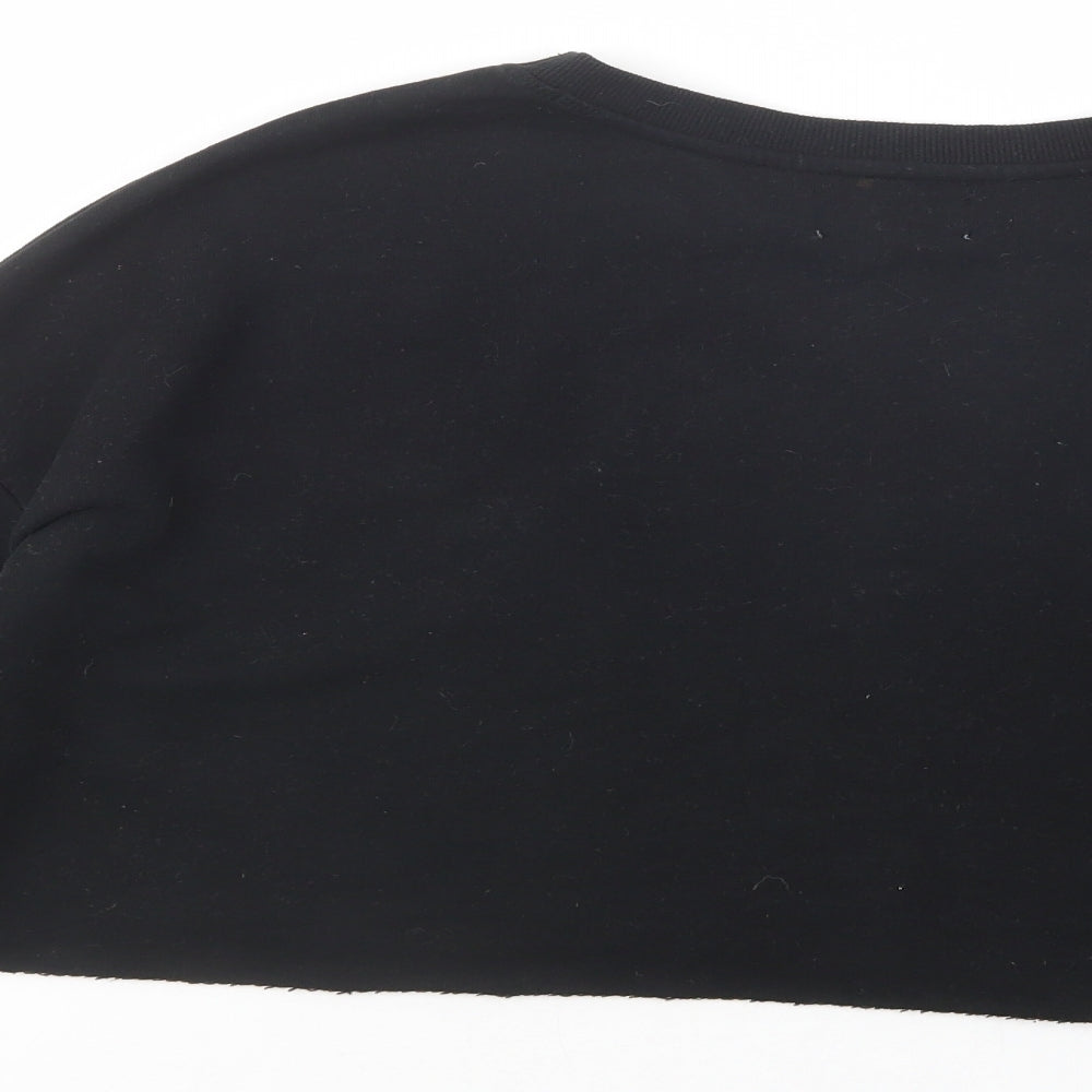 Womens UK Size S Pull & Bear Black Pullover Sweatshirt