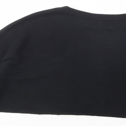 Womens UK Size S Pull & Bear Black Pullover Sweatshirt