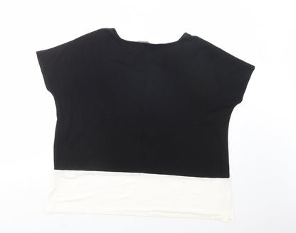 Womens UK Size 12 First Avenue Black Basic Blouse