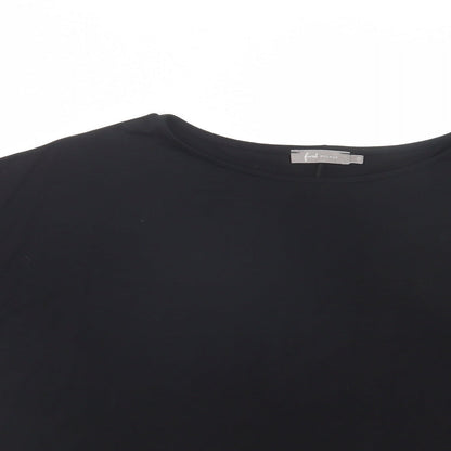 Womens UK Size 12 First Avenue Black Basic Blouse