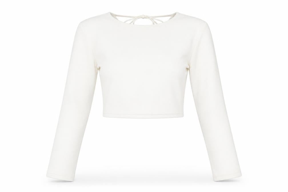 Womens UK Size 6 PRETTYLITTLETHING White Cropped Blouse
