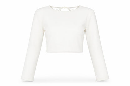 Womens UK Size 6 PRETTYLITTLETHING White Cropped Blouse