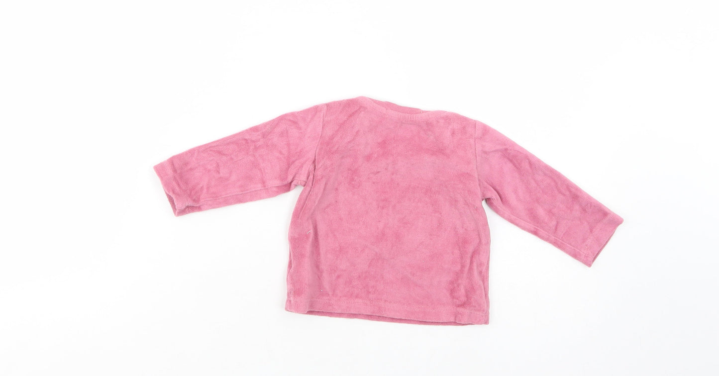 Lupilu Baby Pink  Cotton Pullover Jumper Size 3-6 Months  Snap - Cute