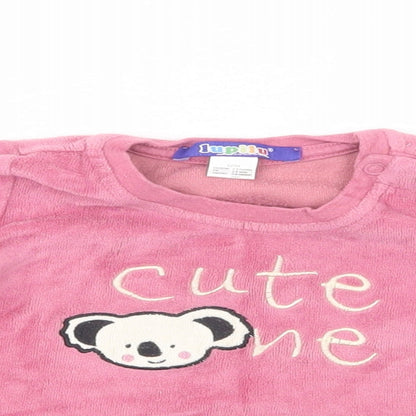 Lupilu Baby Pink  Cotton Pullover Jumper Size 3-6 Months  Snap - Cute