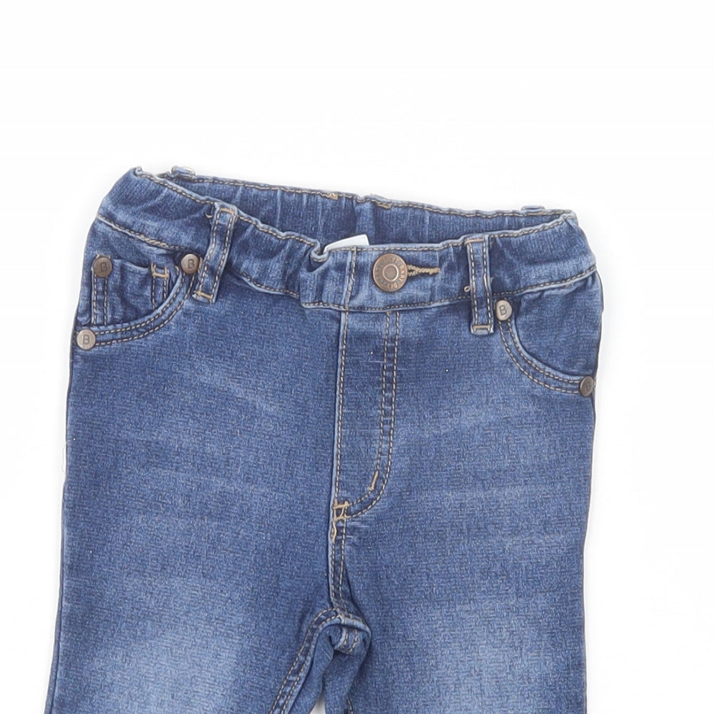 H&M Baby Blue  Cotton Jogger Jeans Size 3-6 Months  Button