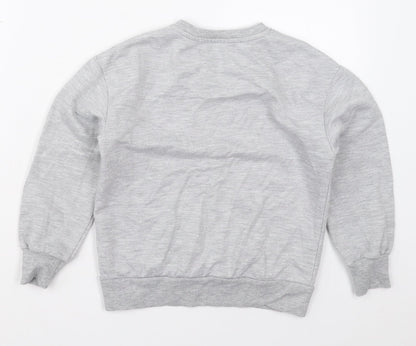 Pep&Co Girls Grey  Polyester Pullover Sweatshirt Size 7-8 Years  Pullover - No More Drama