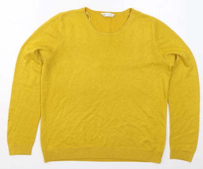 Womens UK Size 14 BHS Yellow Pullover Jumper