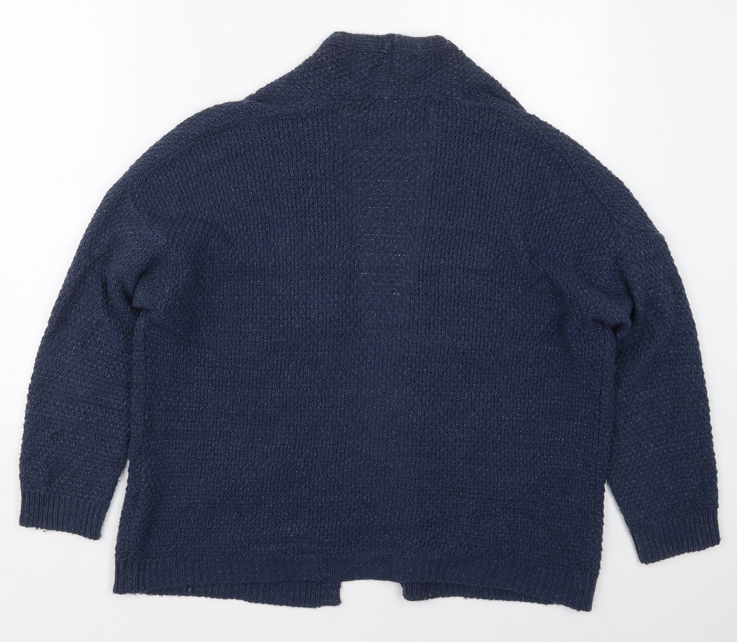 Carina Ricci Womens Blue V-Neck  Acrylic Cardigan Jumper Size M