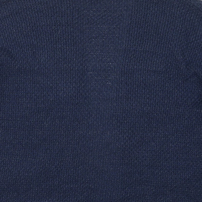 Carina Ricci Womens Blue V-Neck  Acrylic Cardigan Jumper Size M