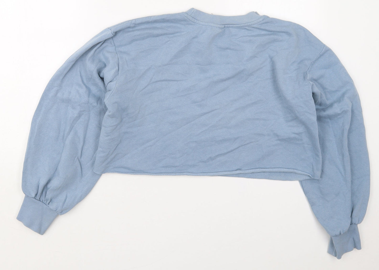 H&M Womens Blue  Cotton Pullover Sweatshirt Size S  Pullover