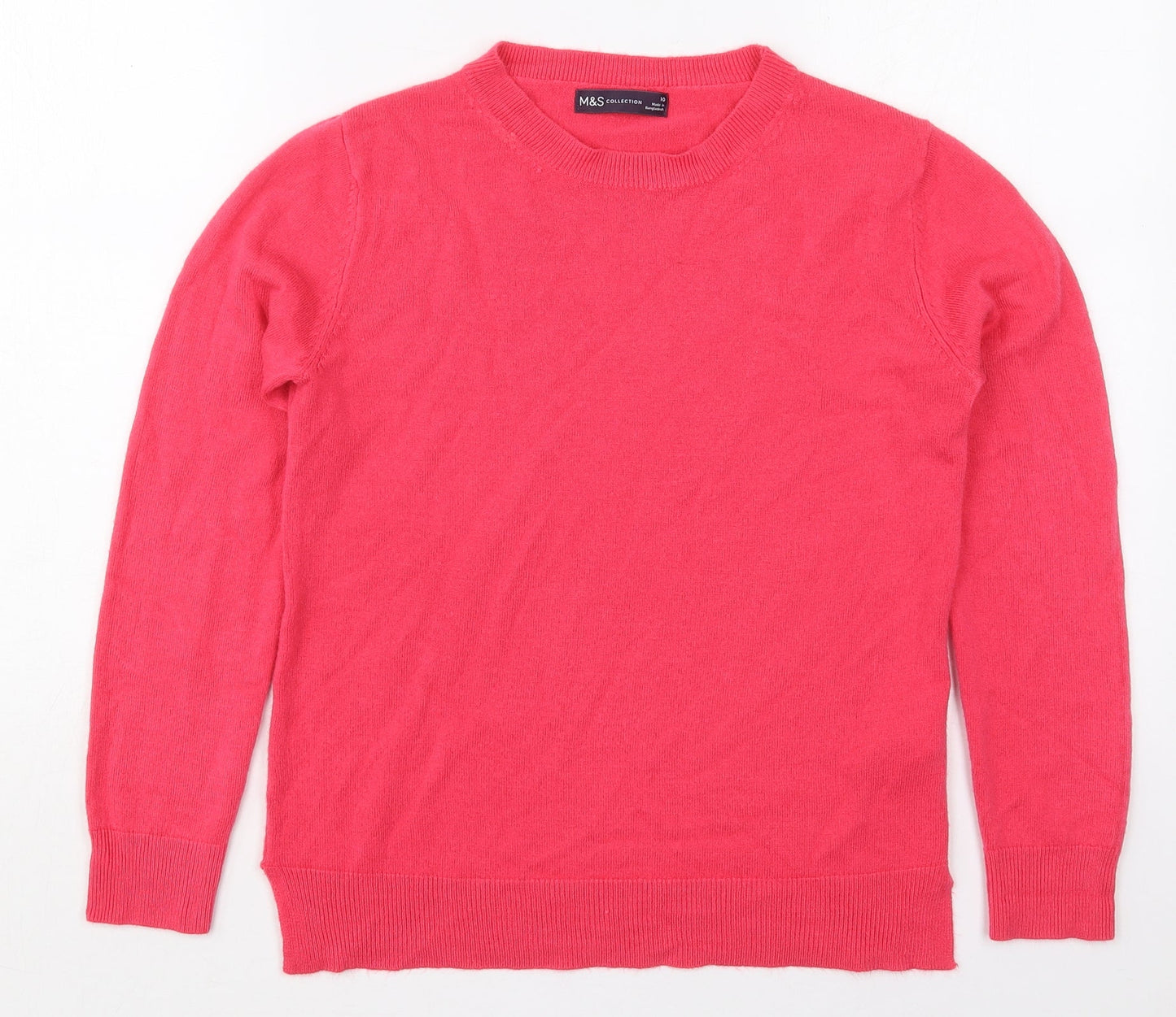 Womens UK Size 10 Marks and Spencer Pink Pullover Jumper