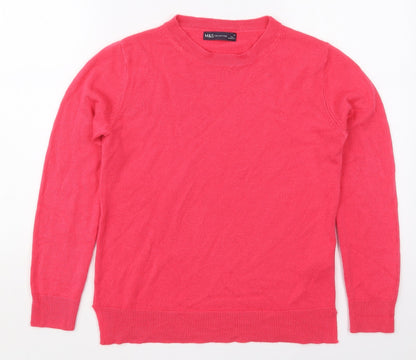 Womens UK Size 10 Marks and Spencer Pink Pullover Jumper