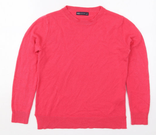 Womens UK Size 10 Marks and Spencer Pink Pullover Jumper