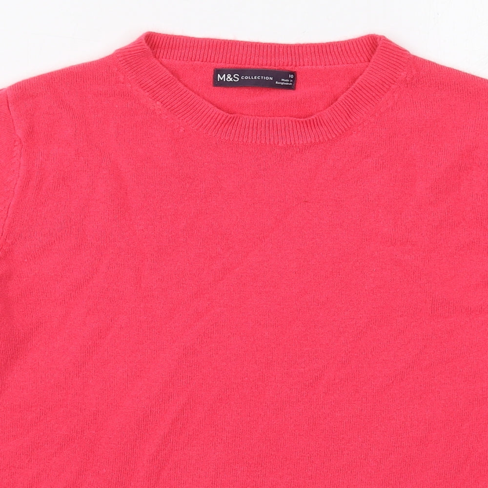 Womens UK Size 10 Marks and Spencer Pink Pullover Jumper