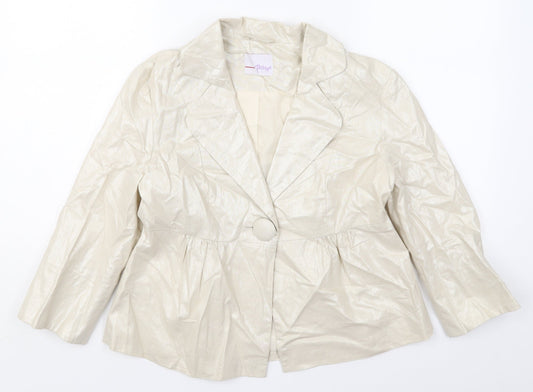 Papaya Womens Beige   Jacket  Size 10  Button