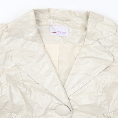 Papaya Womens Beige   Jacket  Size 10  Button