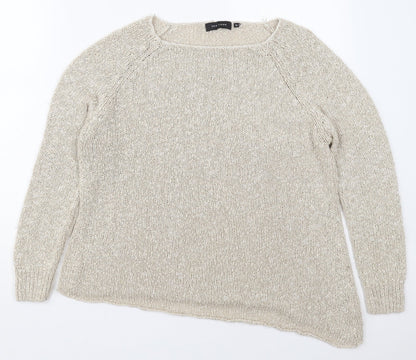 Womens UK Size 12 New Look Beige Pullover Jumper