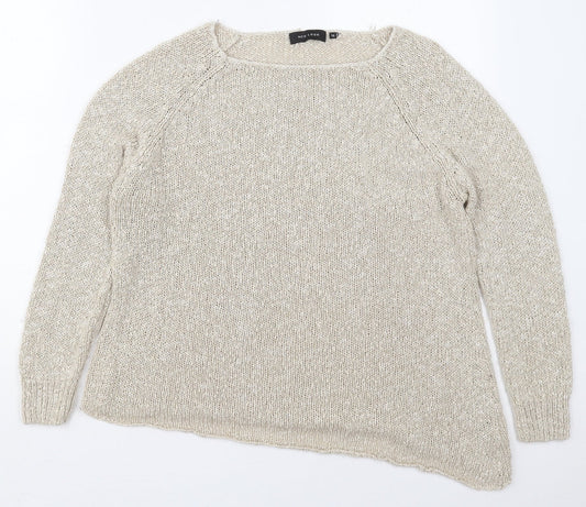 Womens UK Size 12 New Look Beige Pullover Jumper