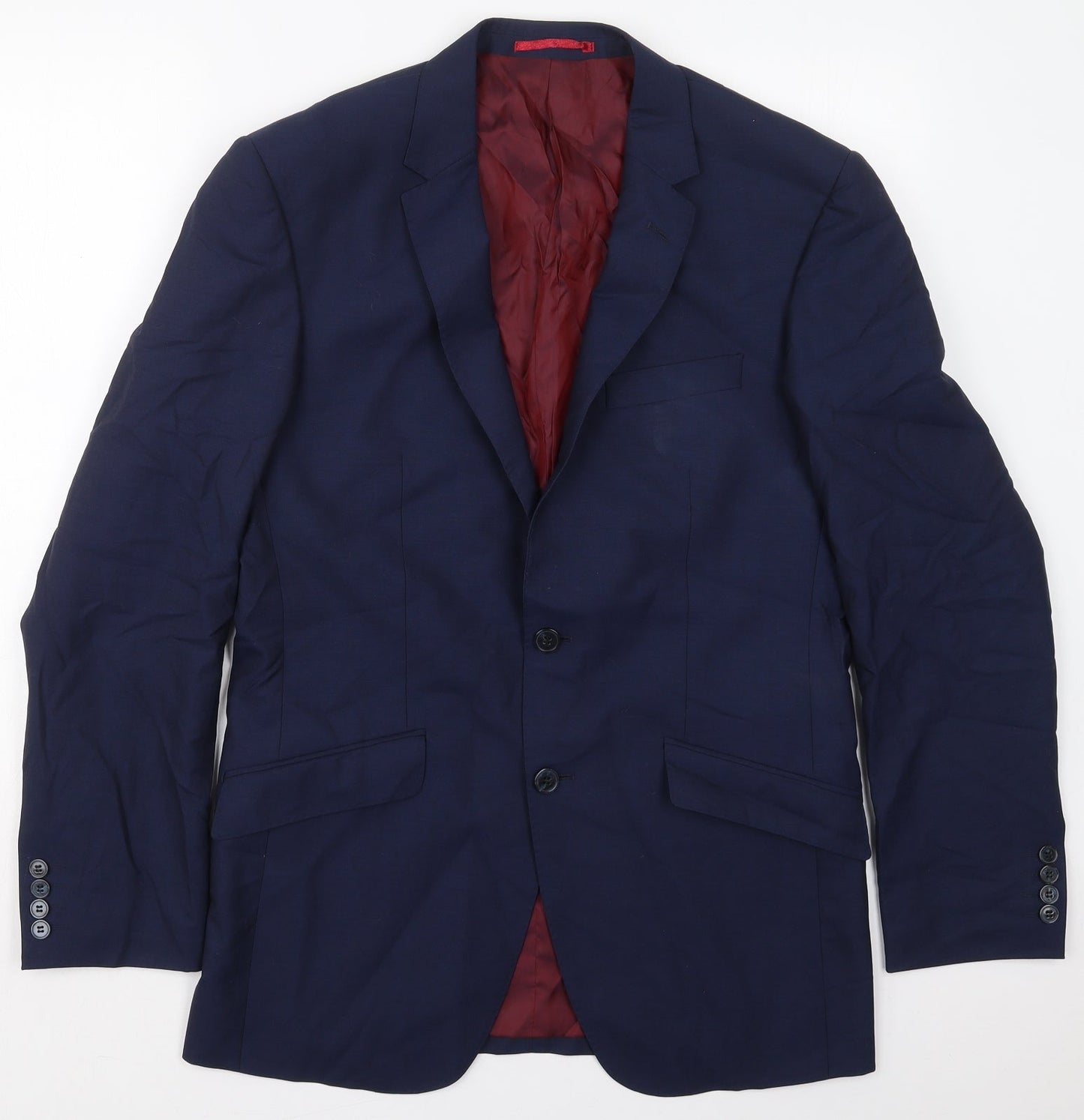 Mens UK Size 38 Marks and Spencer Regular Blue Suit Jacket