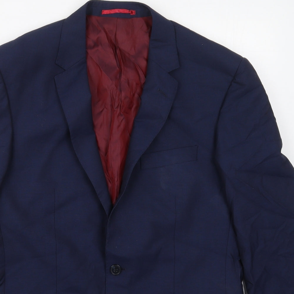 Mens UK Size 38 Marks and Spencer Regular Blue Suit Jacket