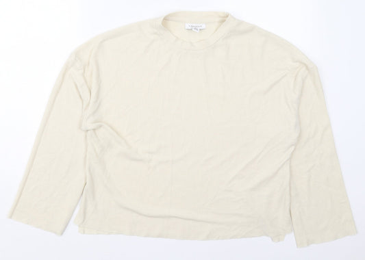 Womens UK Size 8 Topshop Beige Pullover Jumper