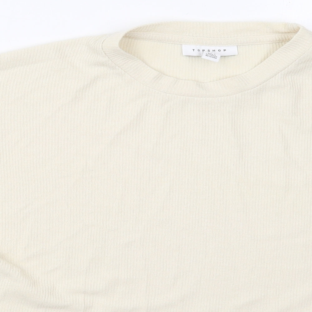 Womens UK Size 8 Topshop Beige Pullover Jumper