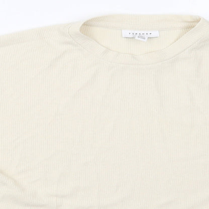 Womens UK Size 8 Topshop Beige Pullover Jumper