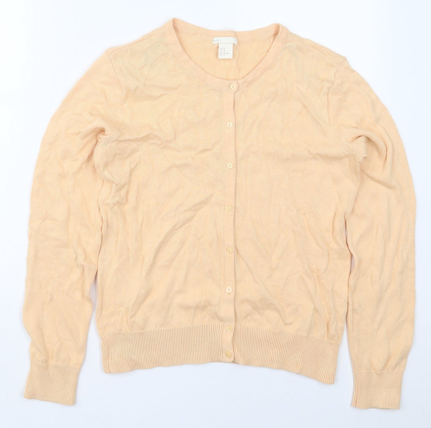 Womens UK Size M H&M Orange Cardigan Jumper