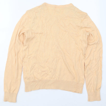 Womens UK Size M H&M Orange Cardigan Jumper
