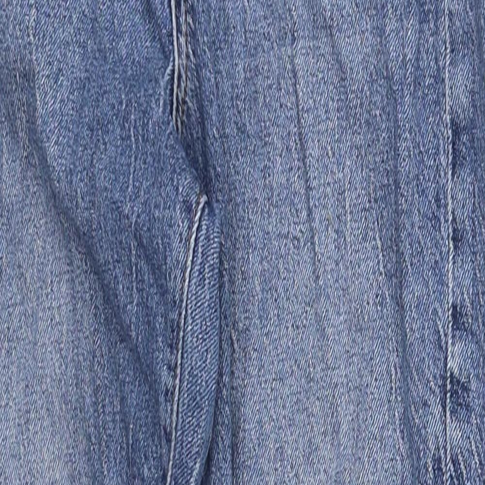 New Look Womens Blue  Cotton Mom Jeans Size 6 L26 in Regular Button