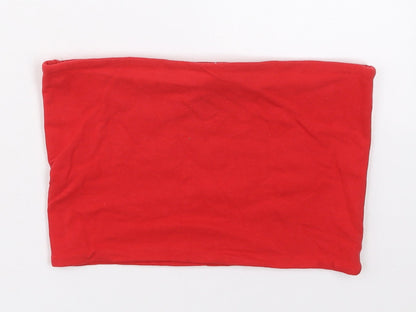 Womens UK Size 10 Topshop Red Cropped Tank